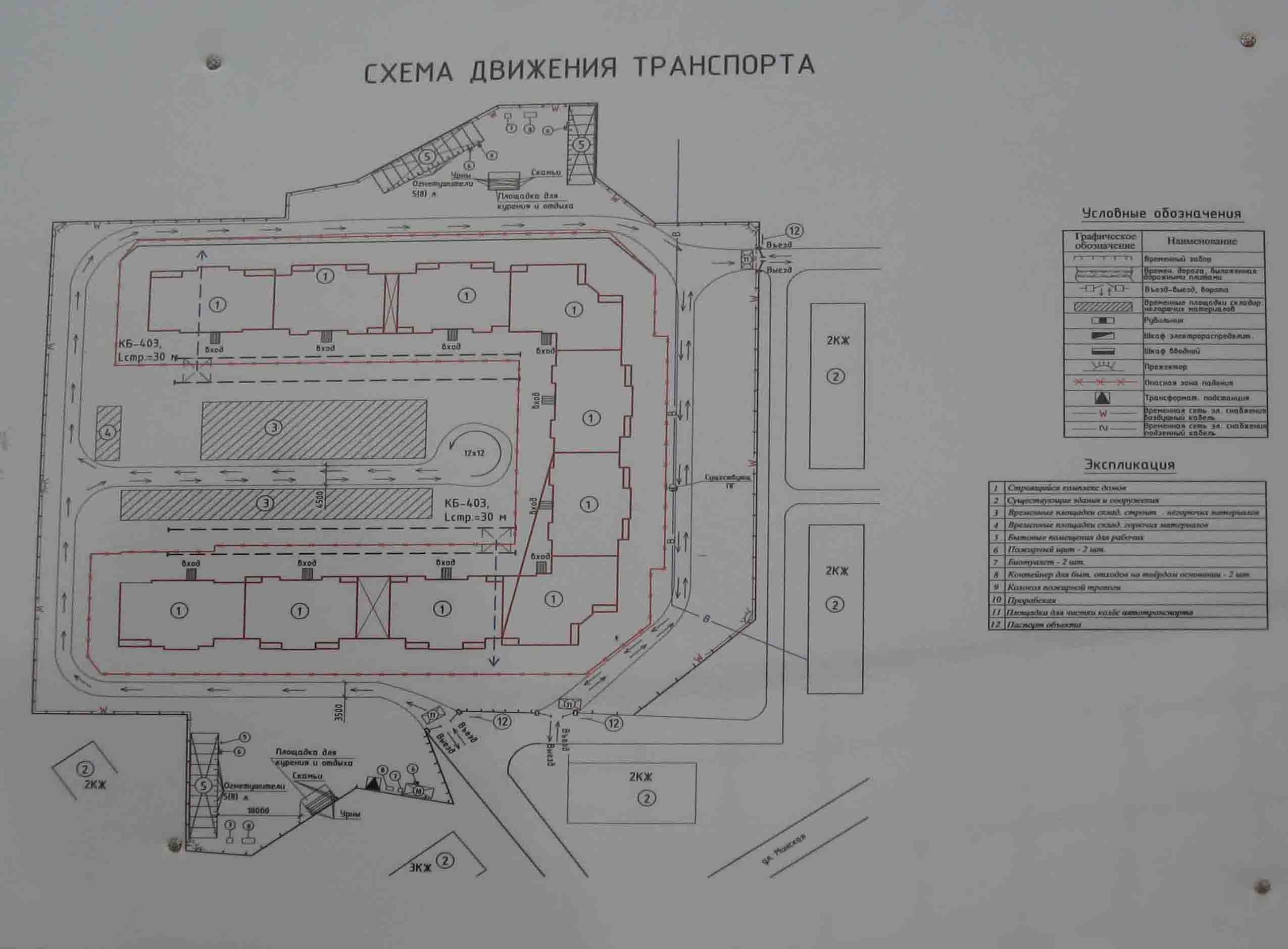 Схема движения транспорта